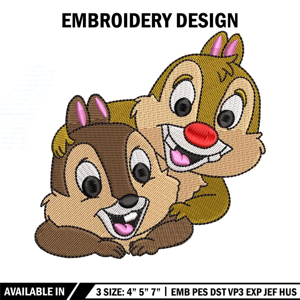 Squirrel cartoon embroidery design, Squirel embroidery, Emb design, Embroidery shirt, Embroidery file, Digital download.jpg