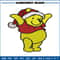 Winnie the pooh christmas embroidery design, cartoon embroidery, logo design, embroidery file, Digital download..jpg