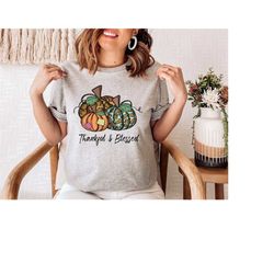 thankful shirt | thanksgiving shirt women, thankful grateful blessed shirt, leopard pumpkin shirt, fall tshirts, leopard