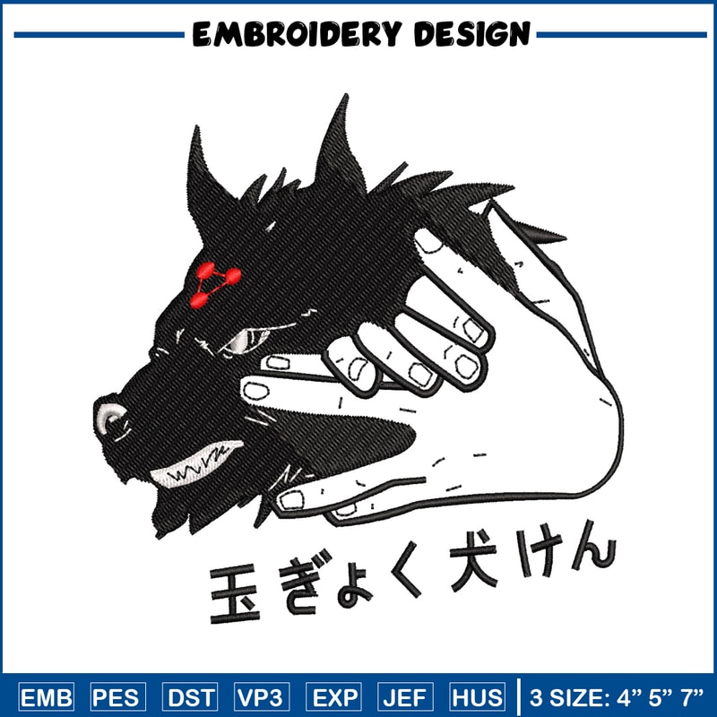 Wolf hand embroidery design, Wolf hand embroidery, logo design, Logo shirt, embroidery file, Digital download.jpg