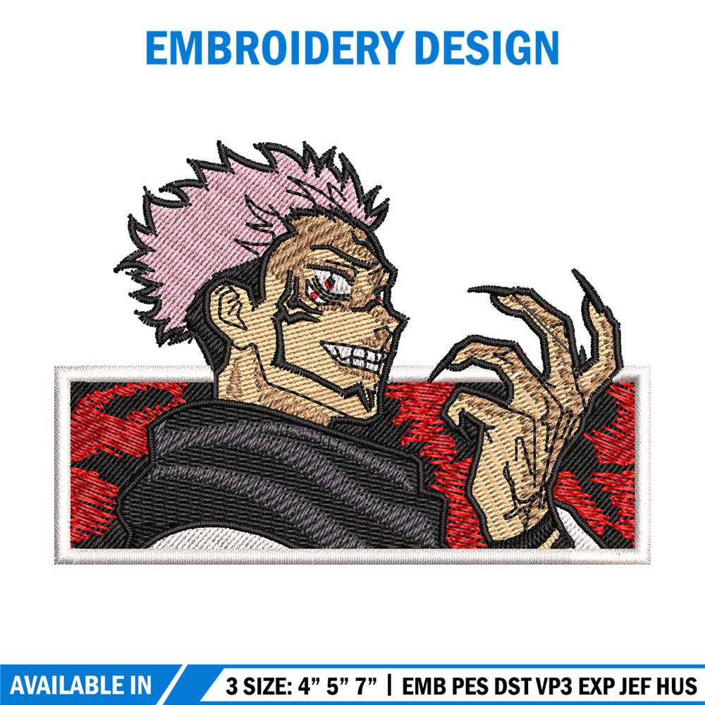 Sukuna red embroidery design, Sukuna embroidery, Embroidery shirt, Embroidery file, Anime design, Digital download.jpg