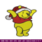 Winnie the pooh christmas embroidery design, cartoon embroidery, logo design, embroidery file, Digital download..jpg