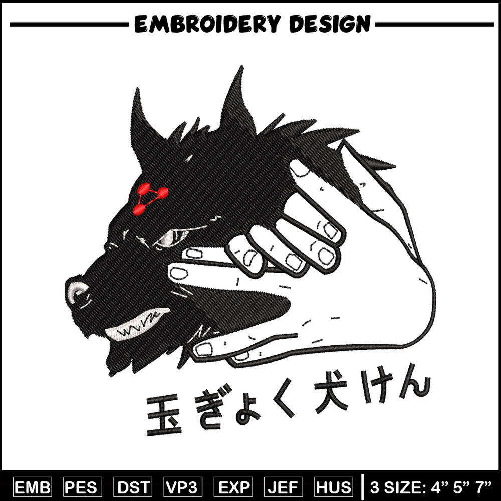 Wolf hand embroidery design, Wolf hand embroidery, logo design, Logo shirt, embroidery file, Digital download.jpg