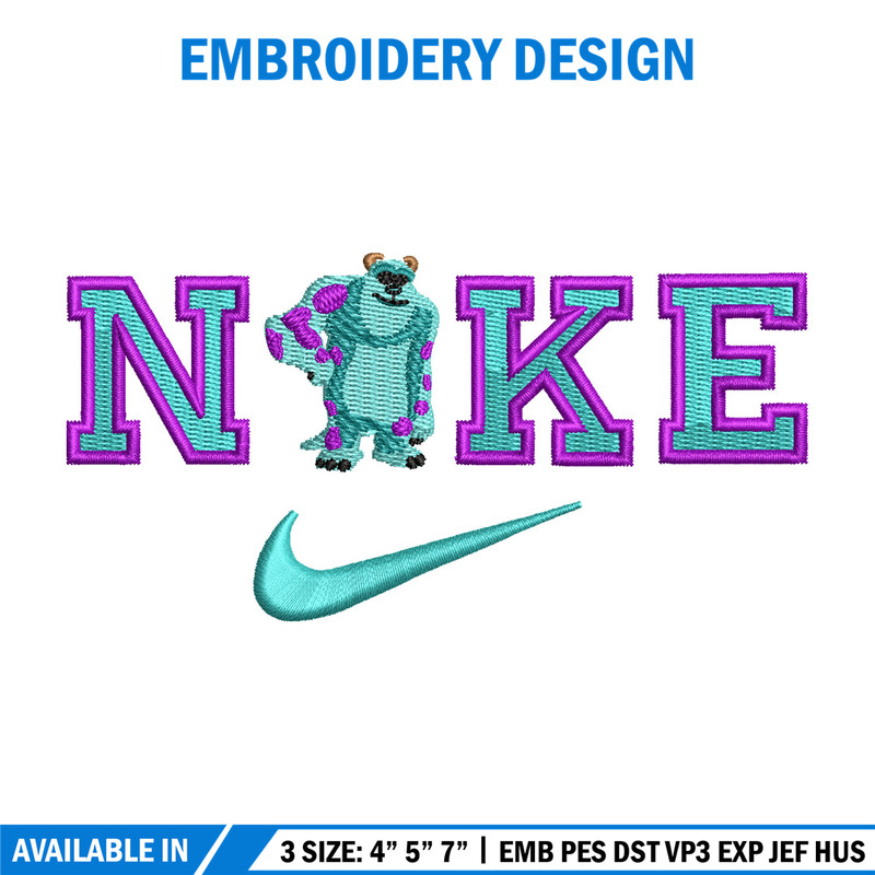 Sullivan x nike embroidery design, Disney embroidery, Embroidery file, Embroidery shirt, Nike design, Digital download.jpg