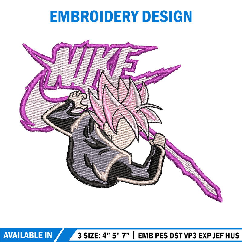 Super Saiyan rose embroidery design, Dragon ball embroidery, Nike design, anime design, anime shirt, Digital download.jpg