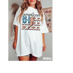 american mama shirt, 4th of july shirt for mom, comfort colors tee, patriotic mom, mama to be, retro tee for women, amer
