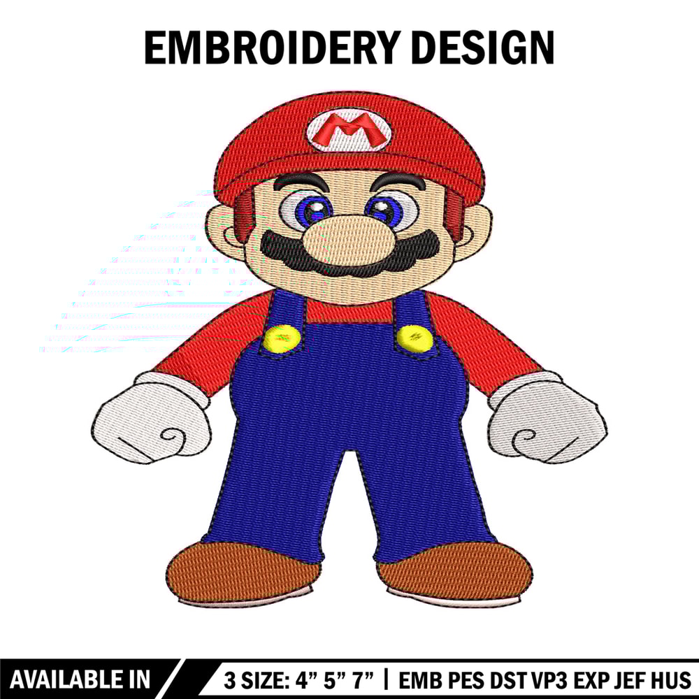 Super Mario bros embroidery design, Mario embroidery, logo design, Logo shirt, embroidery file, Digital download.jpg