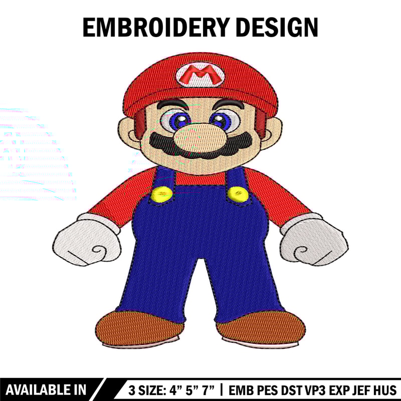 Super Mario bros embroidery design, Mario embroidery, logo design, Logo shirt, embroidery file, Digital download.jpg