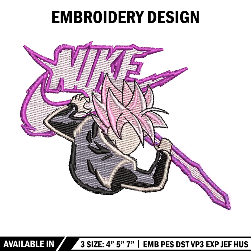 Super Saiyan rose embroidery design, Dragon ball embroidery, Nike design, anime design, anime shirt, Digital download.jpg