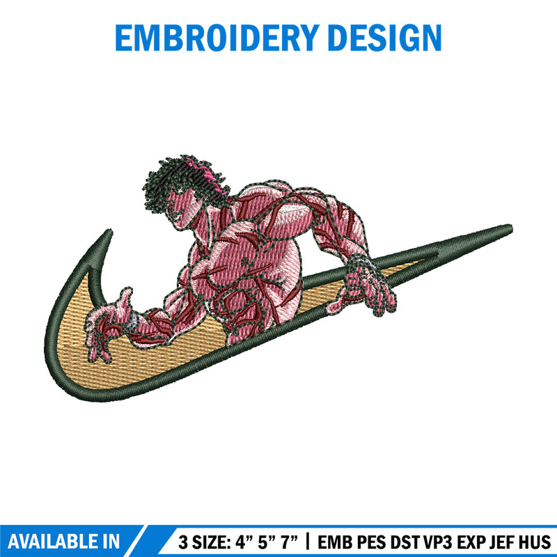 Swoosh baki embroidery design, Baki embroidery, Nike design,Embroidery file, Embroidery shirt, Digital download.jpg