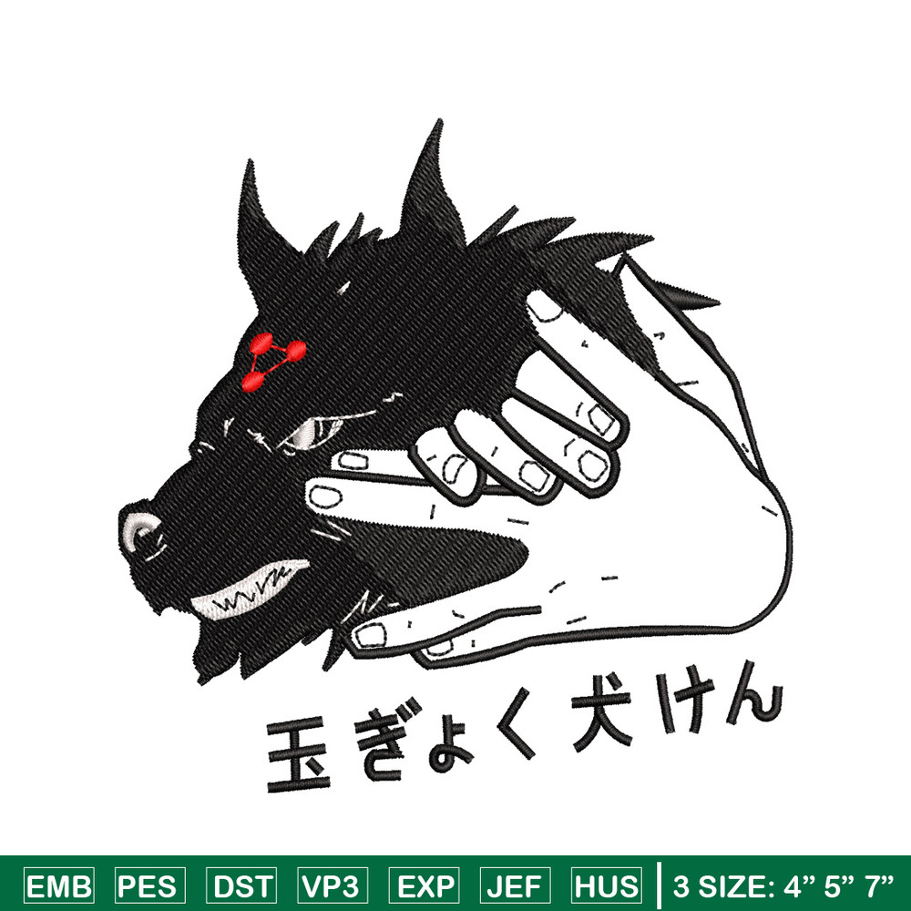 Wolf hand embroidery design, Wolf hand embroidery, logo design, Logo shirt, embroidery file, Digital download.jpg