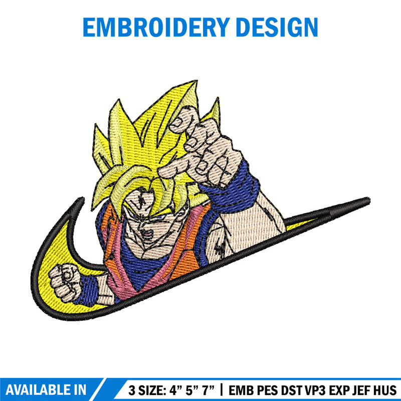 Swoosh goku embroidery design, Dragonball embroidery, Anime design, Embroidery file, Embroidery shirt, Digital download.jpg