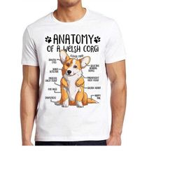 anatomy of a welsh corgi cartoon anime parody meme gift funny tee style unisex gamer cult movie music t shirt 1072