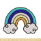 Rainbown cute embroidery design, Rainbown embroidery, Embroidery file, Embroidery shirt, Emb design, Digital download.jpg