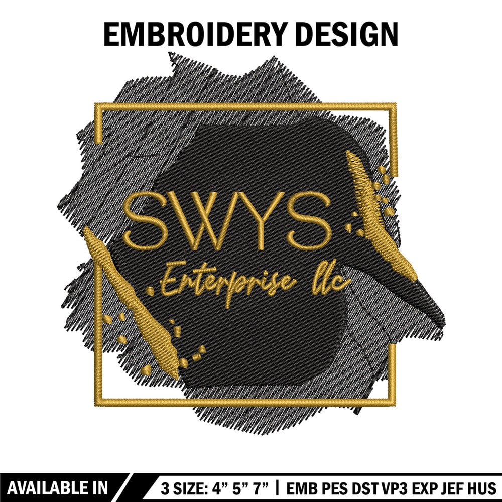 Swys logo embroidery design, Logo embroidery, Emb design, Embroidery shirt, Embroidery file, Digital download.jpg