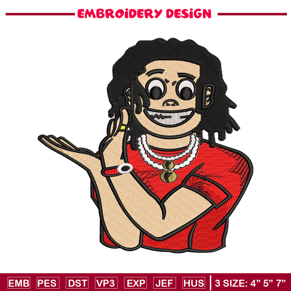 Yike man embroidery design, Yike man embroidery, logo design, Logo shirt, embroidery file, Digital download.jpg