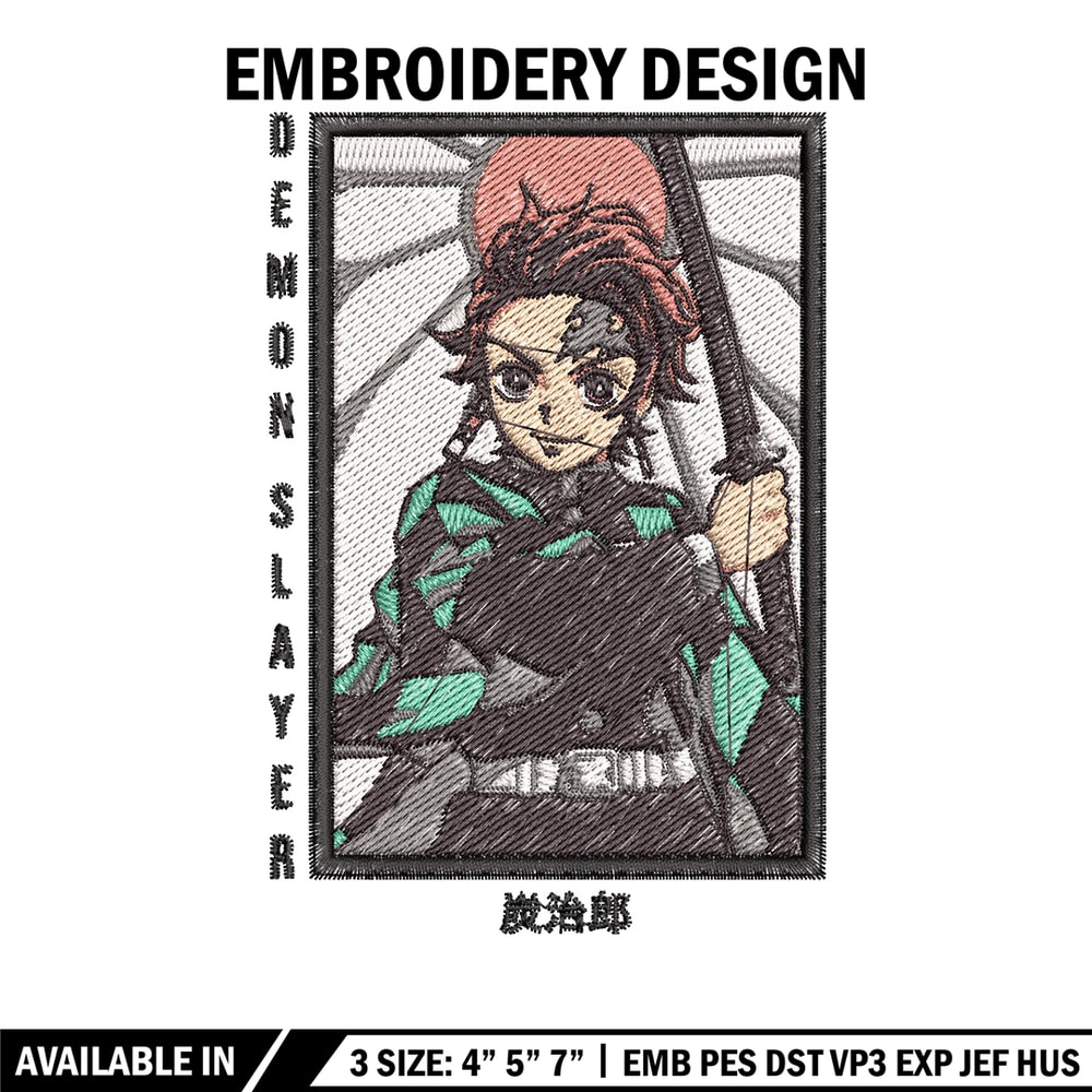 Tanjiro box embroidery design, Tanjiro embroidery, Embroidery shirt, Embroidery file, Anime design, Digital download.jpg