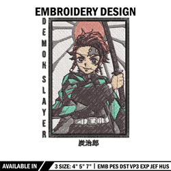 Tanjiro box embroidery design, Tanjiro embroidery, Embroidery shirt, Embroidery file, Anime design, Digital download