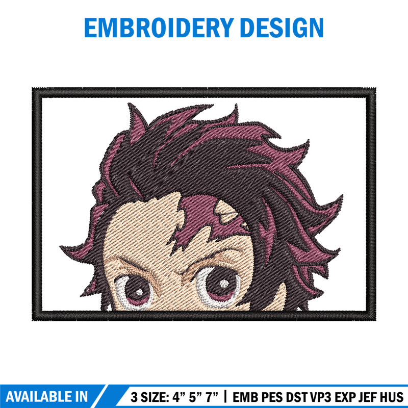 Tanjiro face embroidery design, Tanjiro embroidery, Anime design, Embroidery shirt, Embroidery file,Digital download.jpg