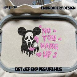 face ghost embroidery design, no you hang up halloween horror mask embroidery file, digital download, embroidery file