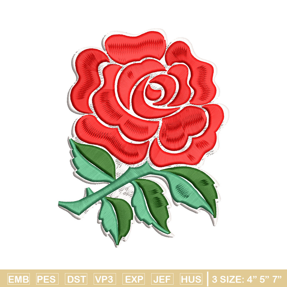 Red rose embroidery design, Rose embroidery, Emb design, Embroidery shirt, Embroidery file, Digital download.jpg