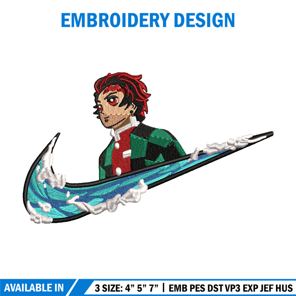 Tanjiro kamado Nike embroidery design, Kimetsu no Yaiba embroidery, Nike design, anime design, Digital download.jpg