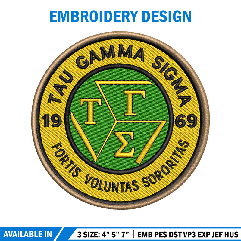 Tau Gamma Sigma embroidery design, logo embroidery, logo design, embroidery file, logo shirt, Digital download..jpg