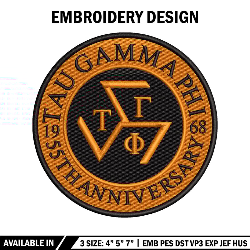 Tau Gamma Sigma embroidery design, logo embroidery, embroidery file, logo design, logo shirt, Digital download..jpg
