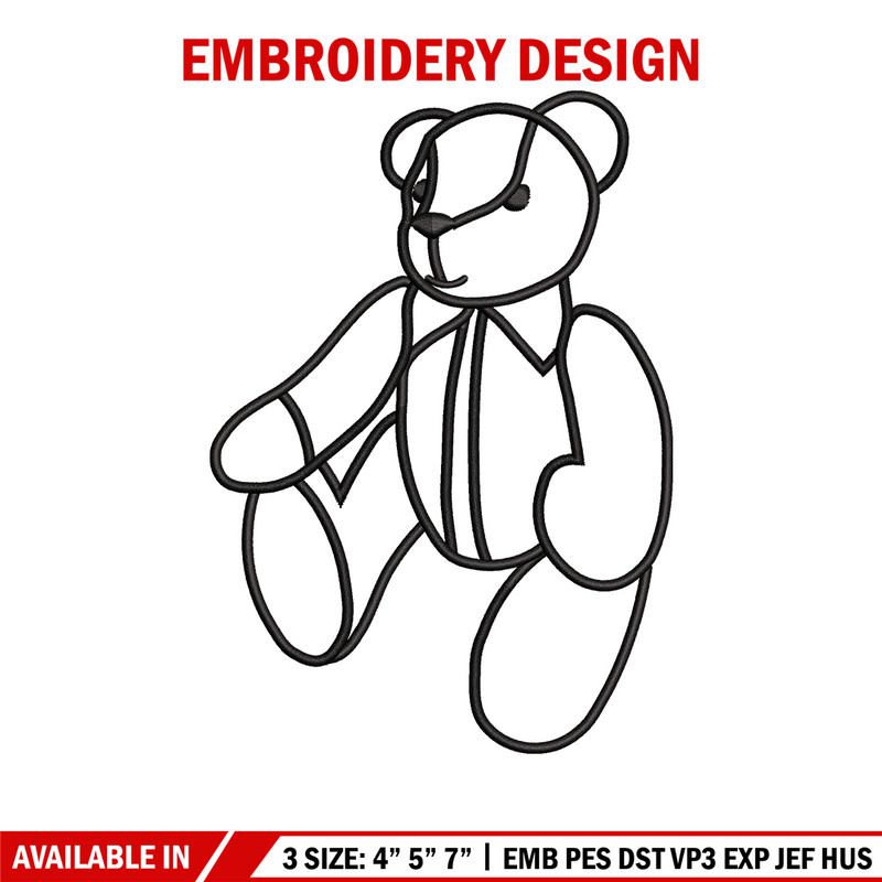 Teddy bear embroidery design, Teddy embroidery, Emb design, Embroidery shirt, Embroidery file, Digital download.jpg
