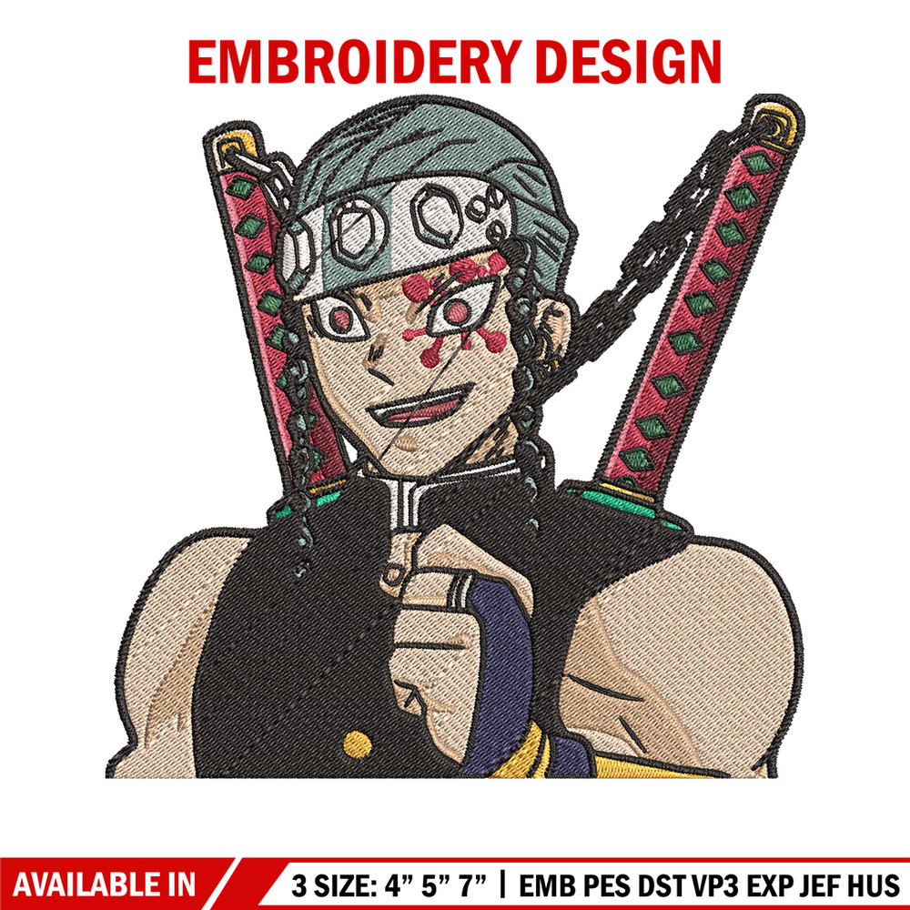 Tengen smile embroidery design, Tengen embroidery, Anime design, Embroidery shirt, Embroidery file, Digital download.jpg