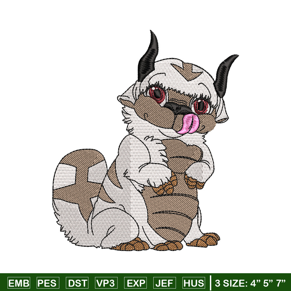 Appa Avatar embroidery design, Avatar embroidery, embroidery file, cartoon design, cartoon shirt, Digital download.jpg