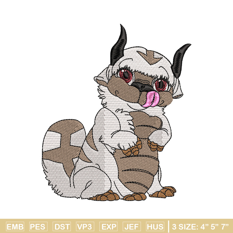 Appa Avatar embroidery design, Avatar embroidery, embroidery file, cartoon design, cartoon shirt, Digital download.jpg