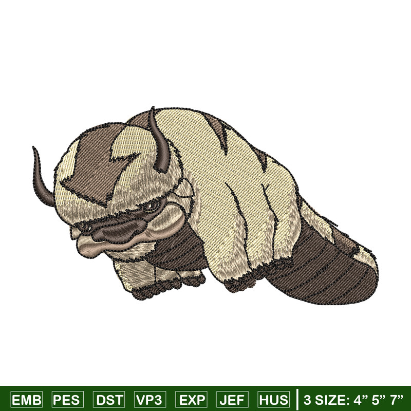 Appa embroidery design, Avatar cartoon embroidery, embroidery file, cartoon design, cartoon shirt, Digital download.jpg
