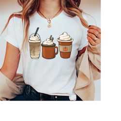 fall coffee shirt, pumpkin spice latte shirt, fall shirts for women, cute fall tees, plus size fall tshirt, womens gifts