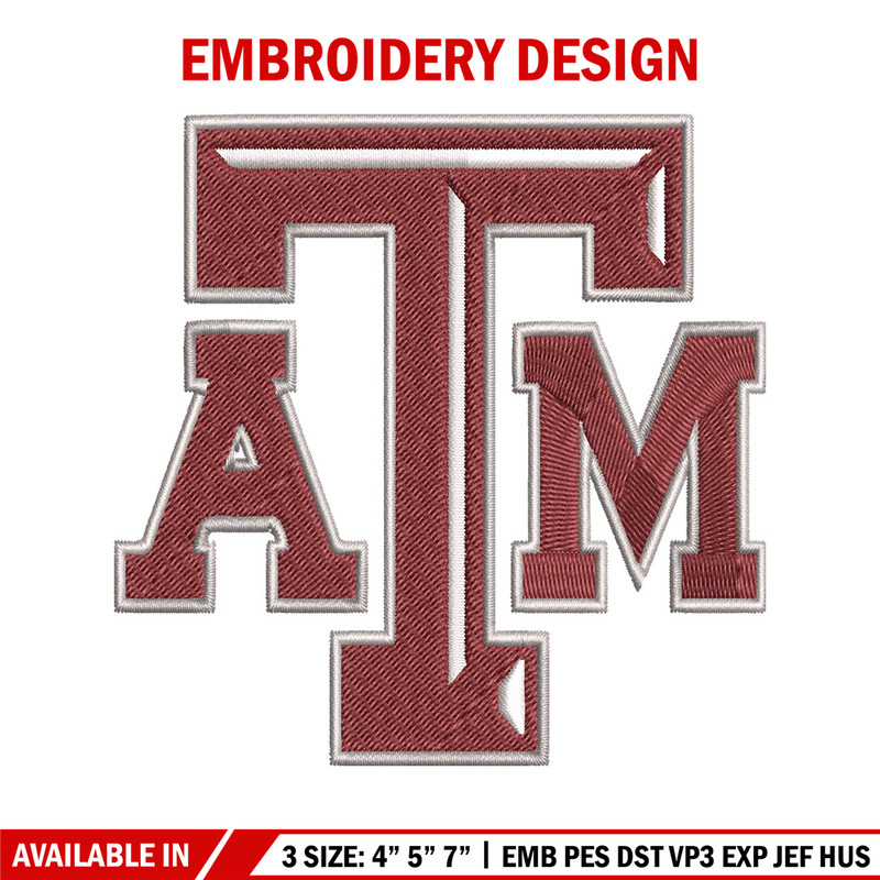 Texas A&M Aggies embroidery design, Texas A&M Aggies embroidery, logo Sport, Sport embroidery, NCAA embroidery..jpg