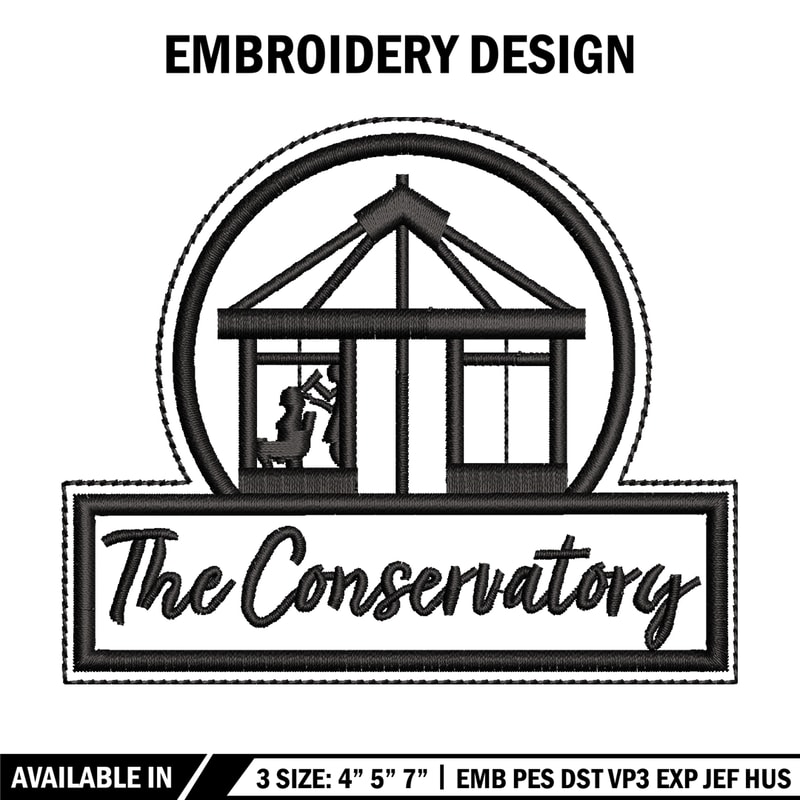 The Conservatory logo embroidery design, logo embroidery, logo design, logo shirt, Embroidery shirt, Instant download.jpg