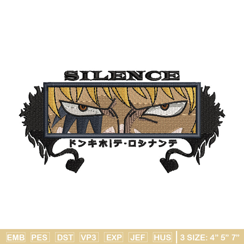 Rosinante eyes embroidery design, One piece embroidery, Anime design, Embroidery shirt, Embroidery file,Digital download.jpg