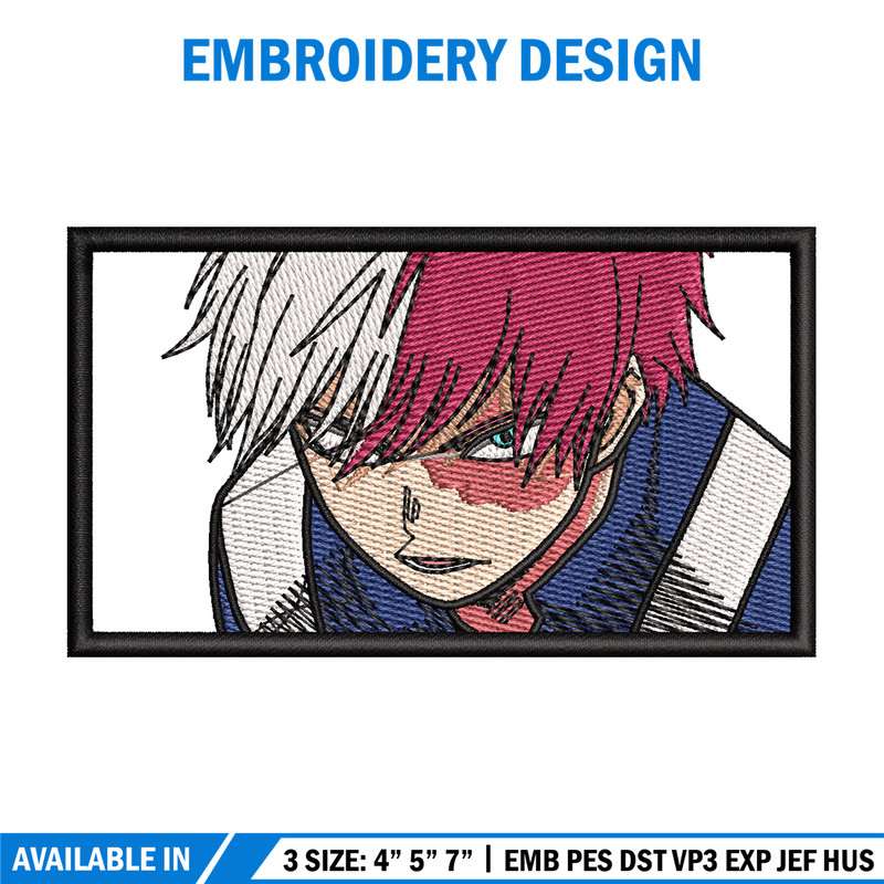 Todoroki box embroidery design, Mha embroidery, Embroidery shirt, Embroidery file, Anime design, Digital download.jpg