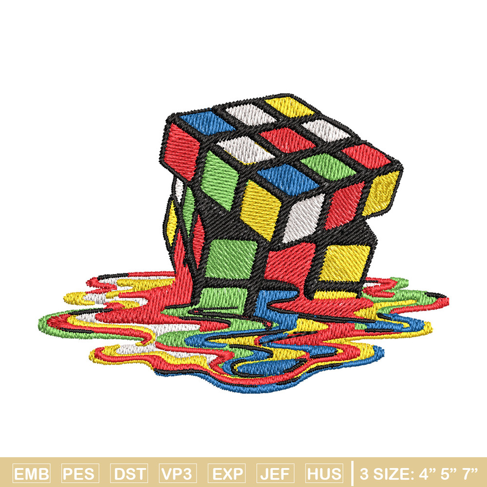 Rubik cube embroidery design, Rubik embroidery, Anime design, Embroidery file, Embroidery shirt, Digital download.jpg