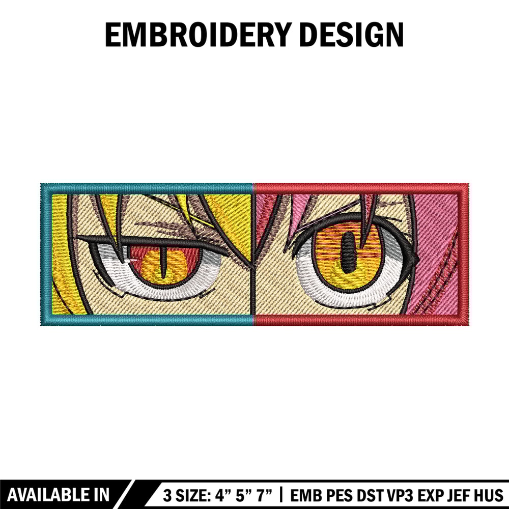 Tohru eyes embroidery design, Dragon maid embroidery, Anime design, Embroidery shirt, Embroidery file,Digital download.jpg