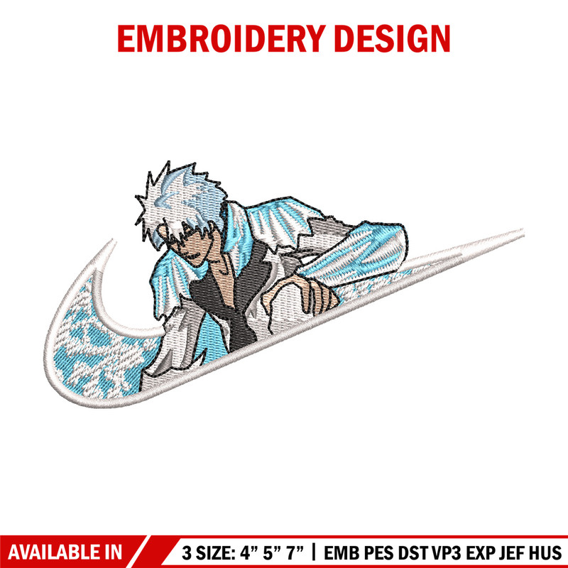 Toshiro nike embroidery design, Bleach embroidery, Nike design, Embroidery shirt, Embroidery file, Digital download.jpg