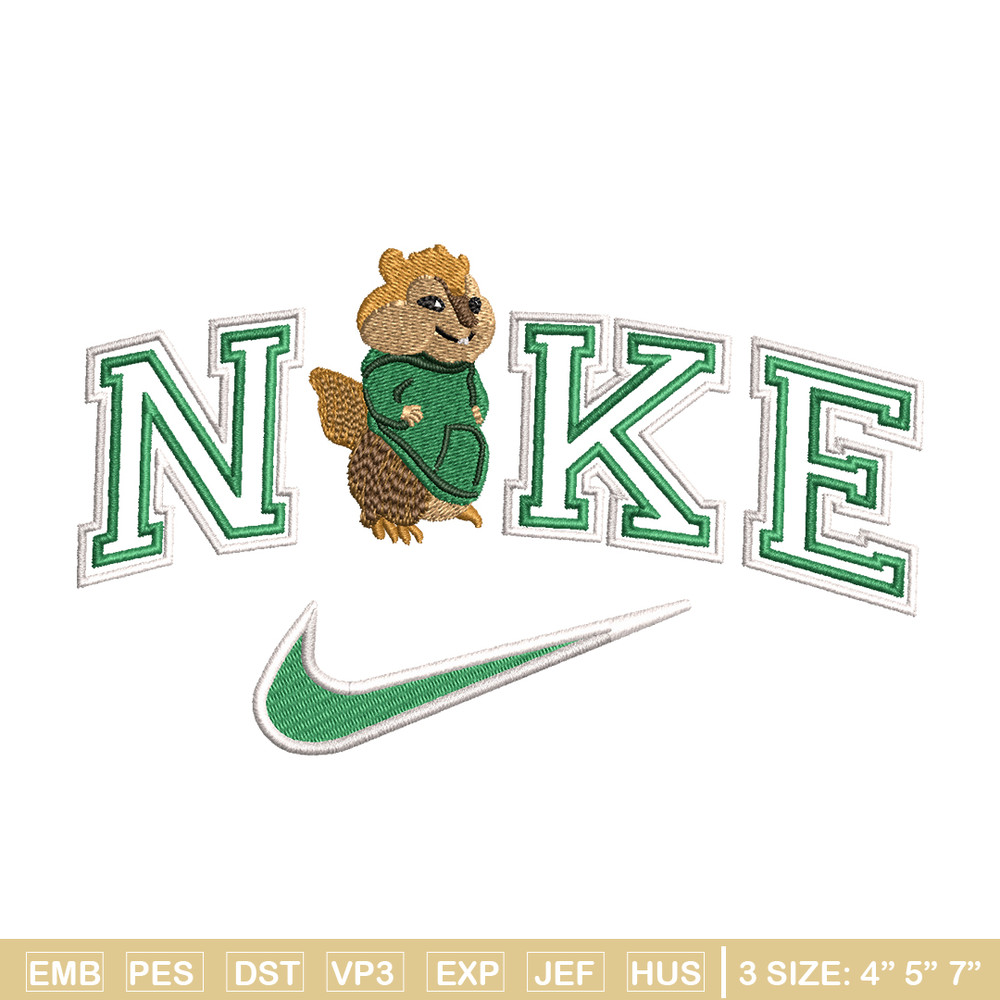 Beaver Nike embroidery design, Beaver embroidery, Nike design, animal shirt, Embroidery shirt, Instant download.jpg