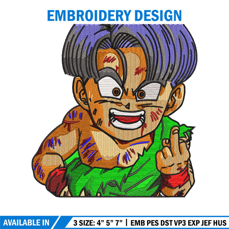 Trunks kid embroidery design, Dragonball embroidery, Nike design, Embroidery shirt, Embroidery file, Digital download.jpg
