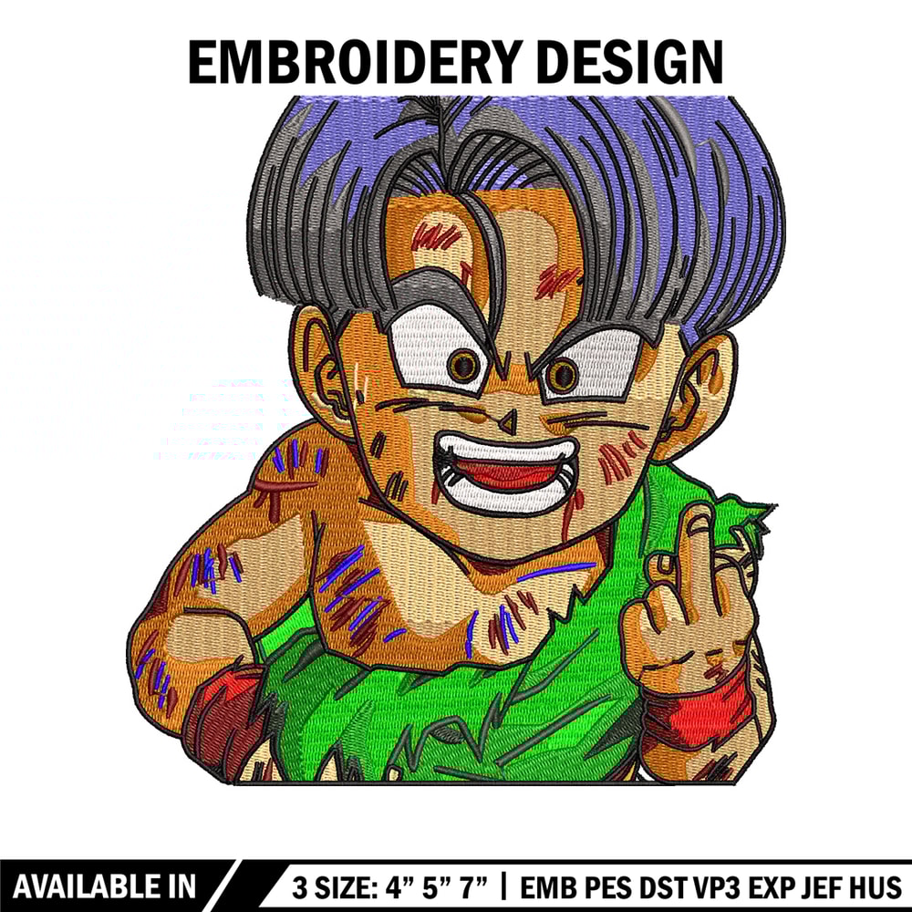 Trunks kid embroidery design, Dragonball embroidery, Nike design, Embroidery shirt, Embroidery file, Digital download.jpg