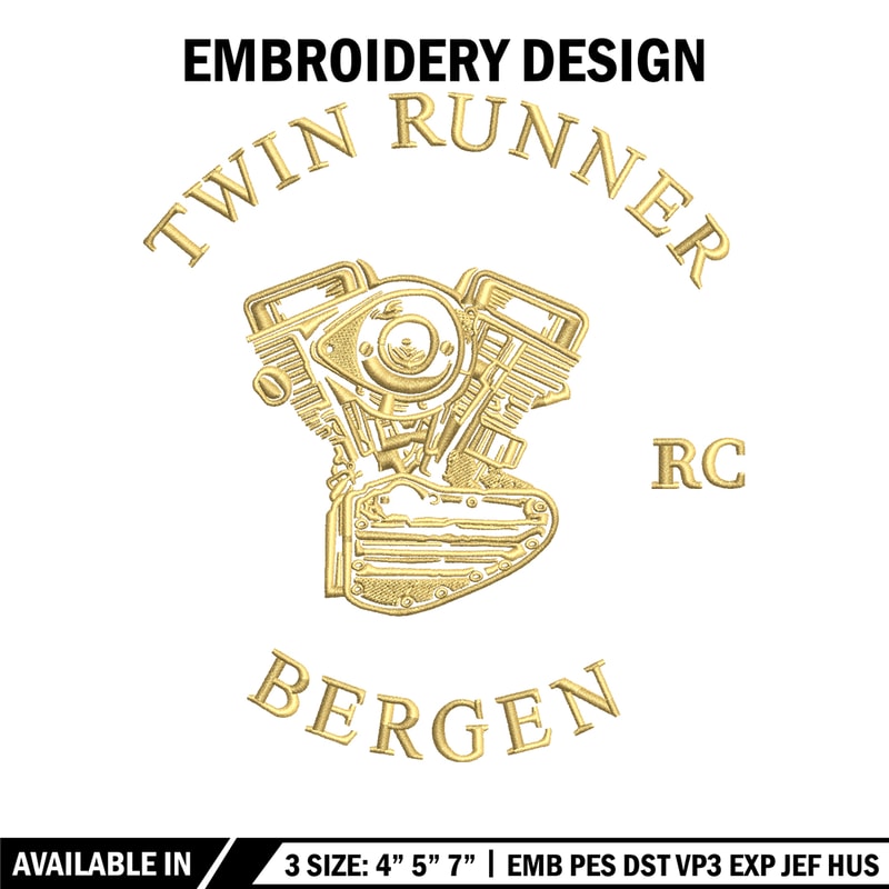 Twin runner logo embroidery design, Twin runner logo embroidery, Embroidery shirt, logo design, Instant download.jpg