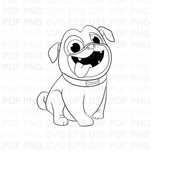 Dog Rolly Drawing puppy_dog_pals_rolly Outline Svg Dxf Eps Pdf Png, Cricut, Cu - Inspire ...