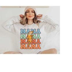 retro mama sweatshirt, mom sweatshirt, birthday gifts for mom, mothers day gift mama crewneck sweatshirt, mama outfit, m