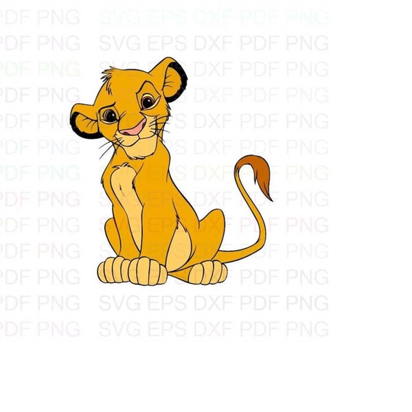 Simba Vector File Simba_The_Lion_King_2 Svg Dxf Eps Pdf Png, Cricut, Cutting f - Inspire ...