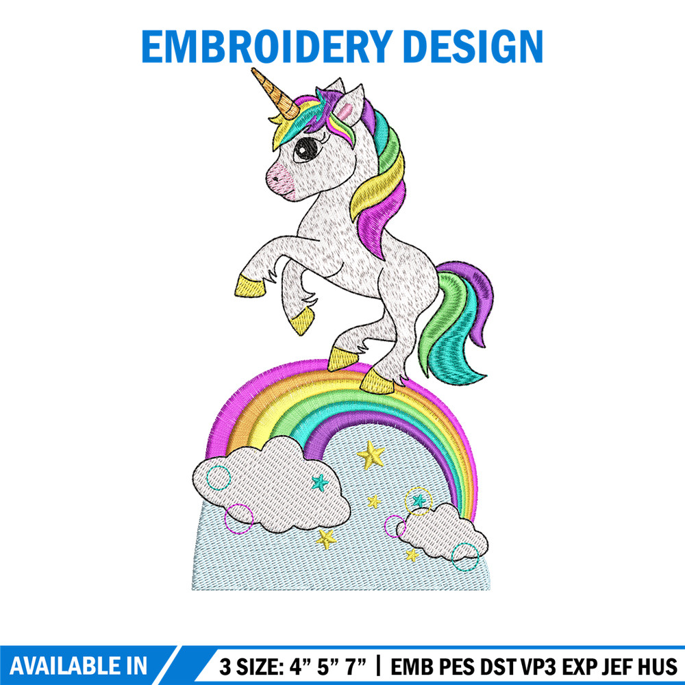 Unicorn cartoon embroidery design, Unicorn cartoon embroidery, Embroidery shirt, logo design, Instant download.jpg