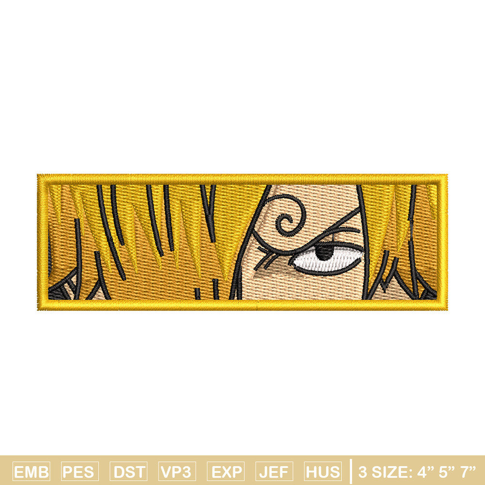 Sanji eyes embroidery design, One piece embroidery, Anime design, Embroidery file, Embroidery shirt, Digital download.jpg